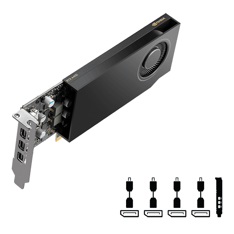 PNY RTX A400 4GB GDDR6 Graphics Card