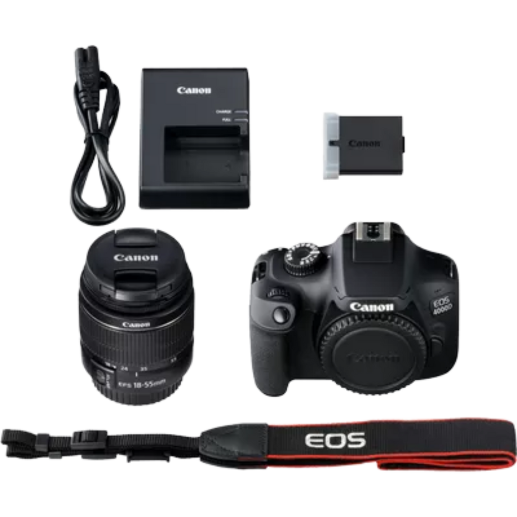 Canon EOS 4000D DSLR with EF-S 18-55mm f/3.5-5.6 III Lens Price in Kenya – KES 42,500.00