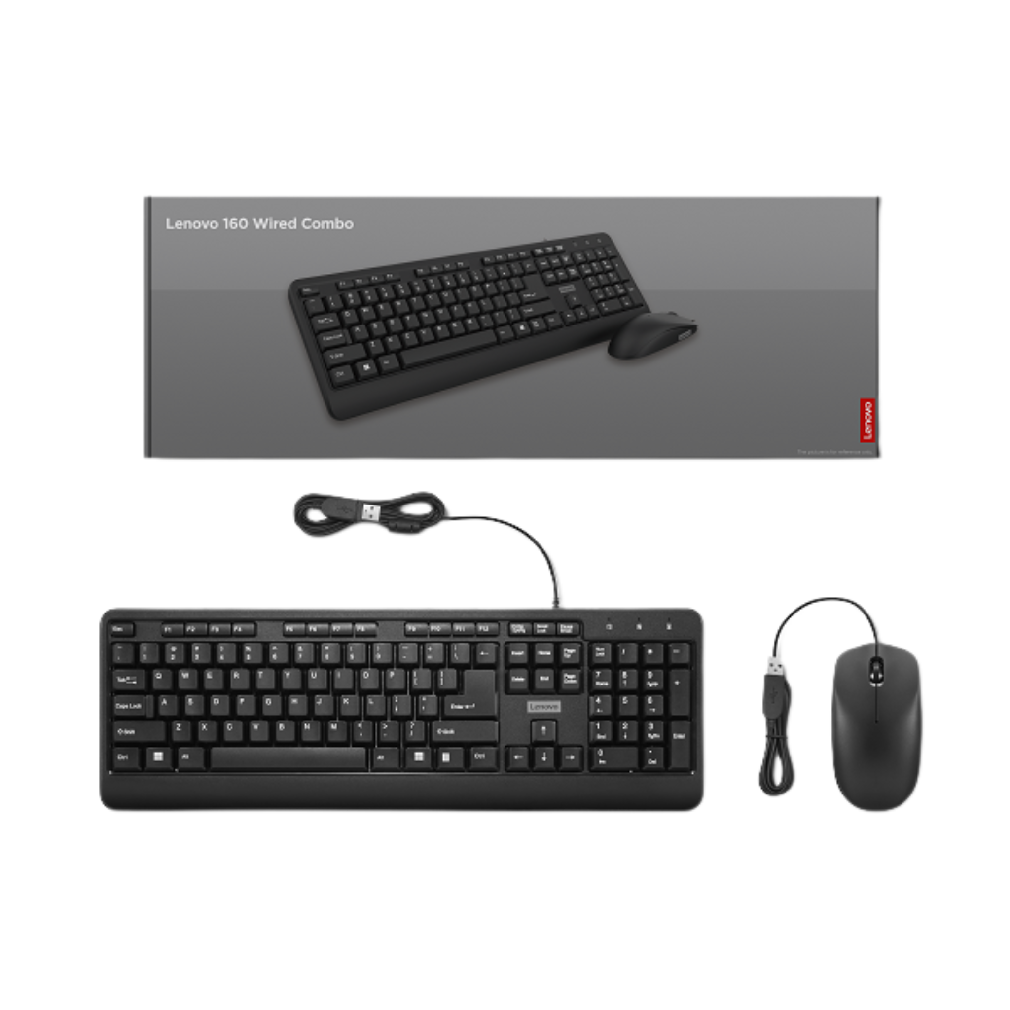 Lenovo 160 Wired Keyboard & Mouse Combo