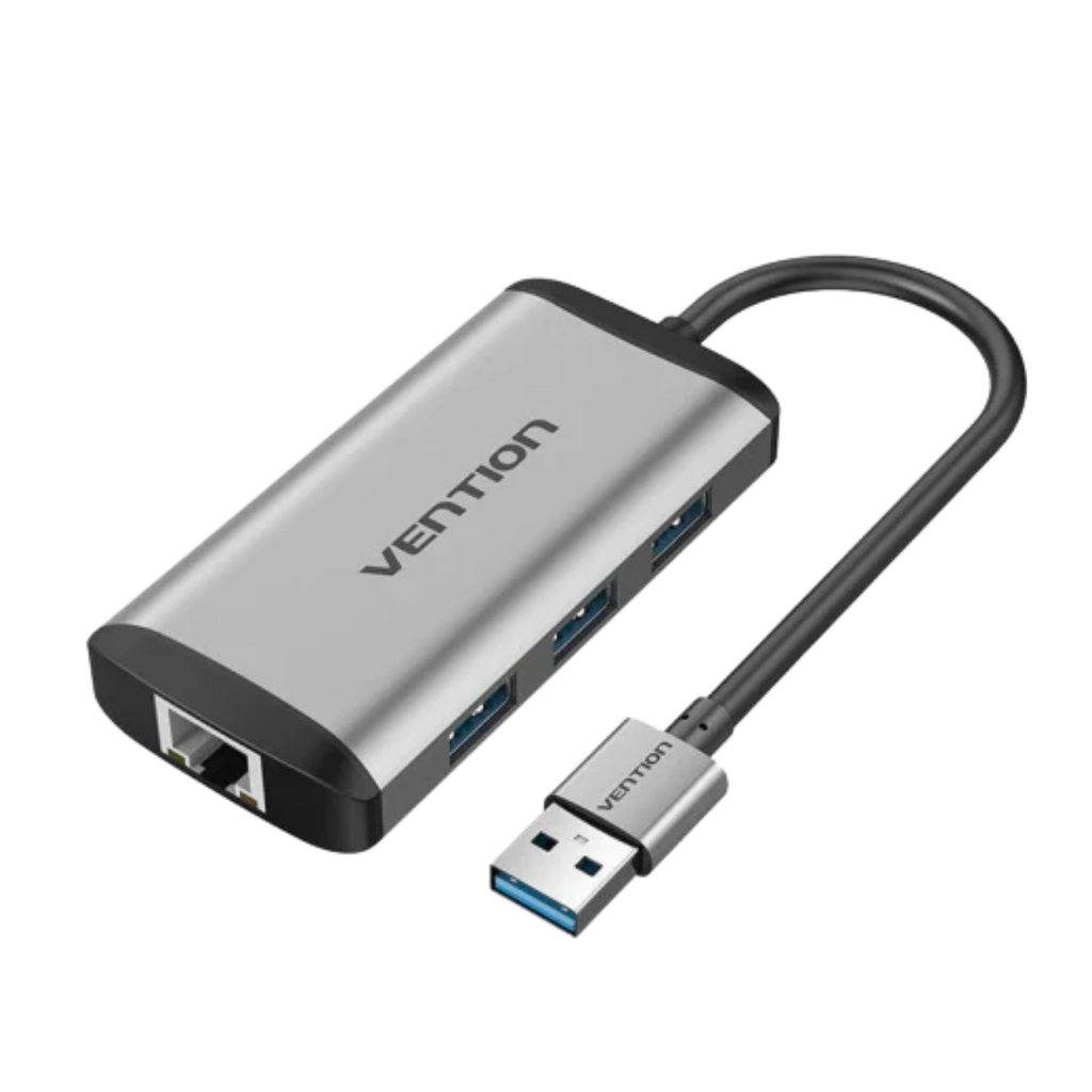 Vention USB 3.0 to USB3.0 (3 PORTS) + Gigabit Ethernet Aluminum Alloy Docking Station