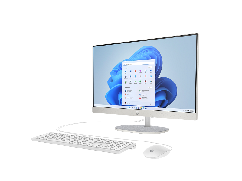HP All-in-One 24 Desktop (Core i3 1315U, 8GB RAM, 512GB SSD, 23.5", White)