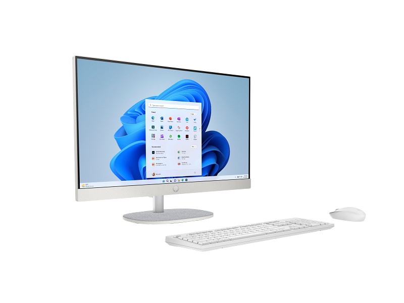 HP All-in-One 24 Desktop (Intel Core Ultra 5 125U, 16GB RAM, 512GB SSD, 23.8" FHD Touch, Shell White)