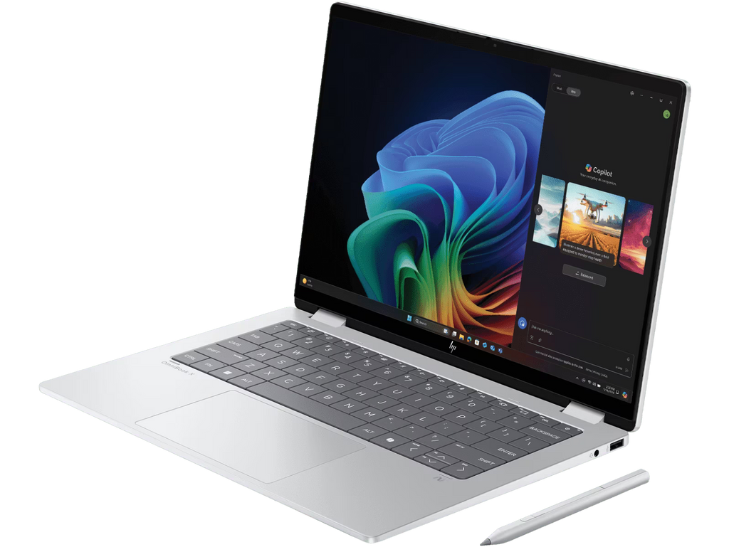 HP Envy x360 2-in-1 Laptop (Intel Core 5 120U, 8GB RAM, 512GB SSD, 14" FHD Touch, Natural Silver)