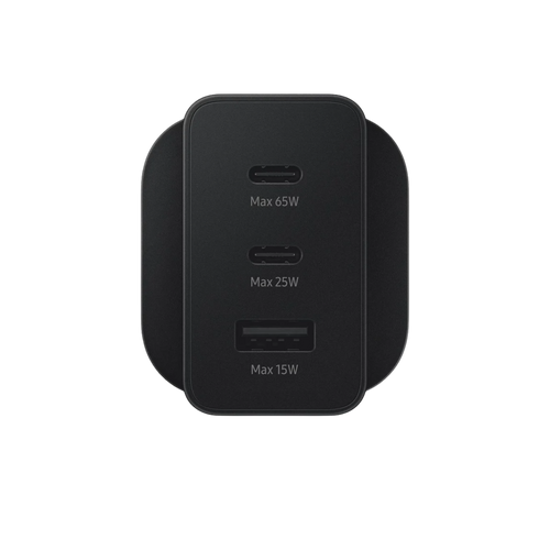 65W 3 in 1 Black Power Adapter Charger Plug