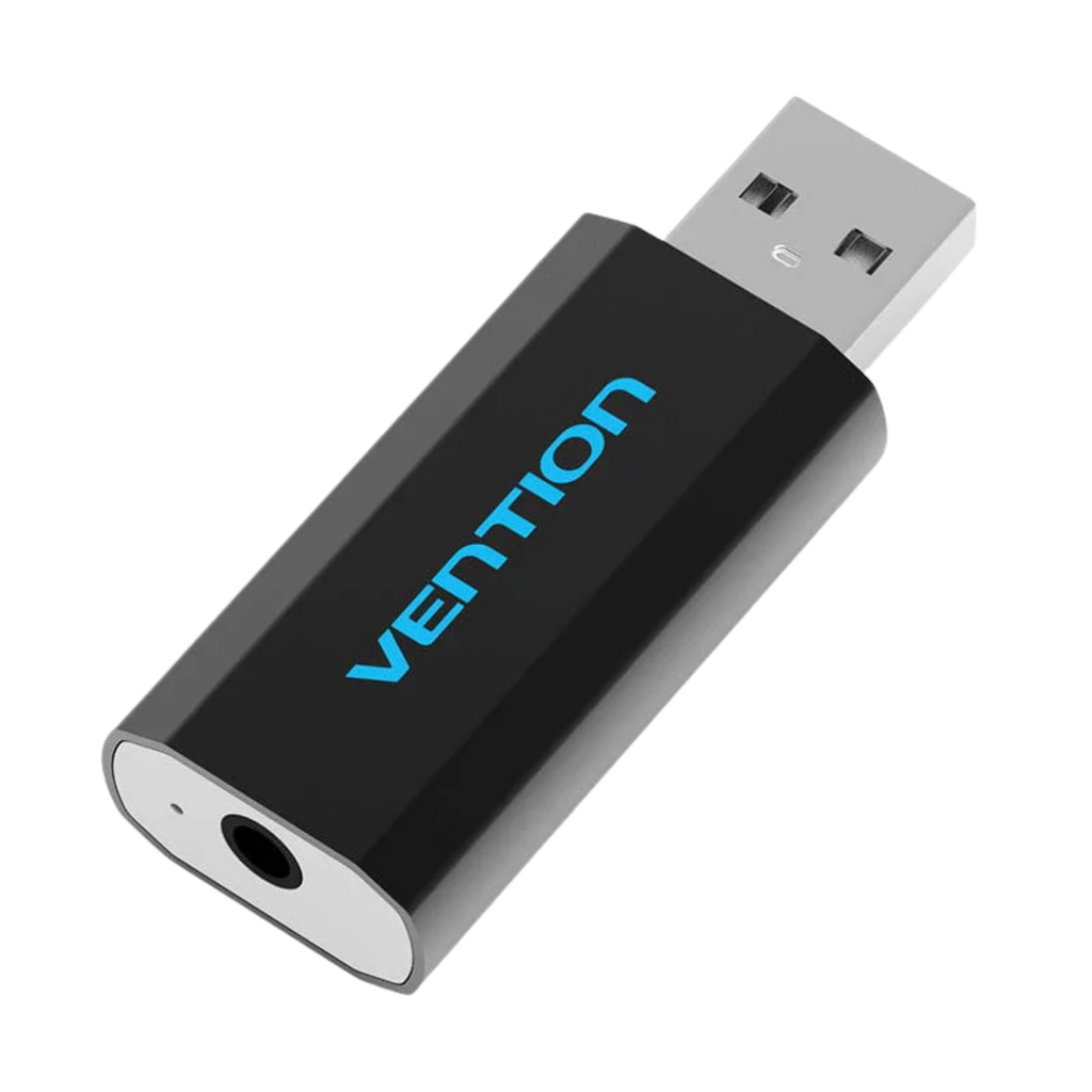 Vention USB External Sound Card Black Metal Type (CTIA)