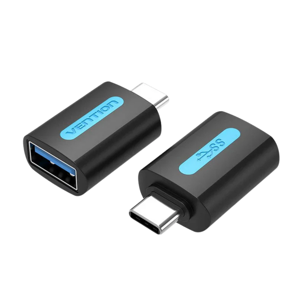 Vention USB-C Male to USB 3.0 Female OTG Adapter Black PVC Type