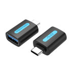 Vention USB-C Male to USB 3.0 Female OTG Adapter Black PVC Type