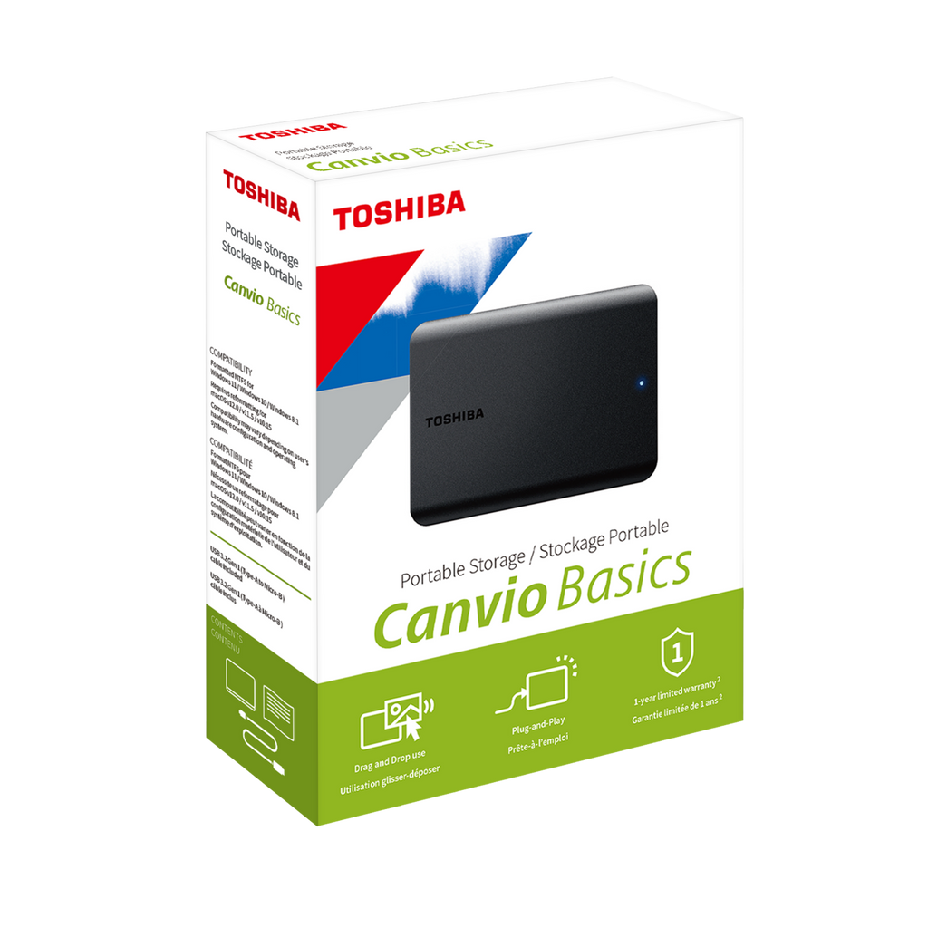 Toshiba Canvio Basics Portable Hard Drive  1TB, 2TB, 4TB  Price in Kenya – KES 15,900 to KES 29,000