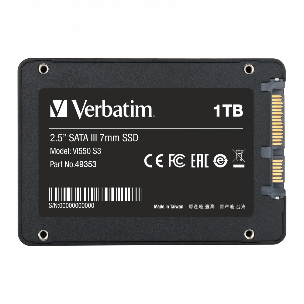 Verbatim Vi550 S3 2.5" SATA Internal SSD 1TB