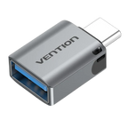 Vention USB-C Male to USB 3.0 Female OTG Adapter Gray Aluminum Alloy Type