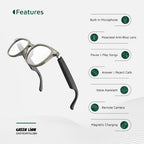 Green Lion Stockholm Smart Glasses - Black