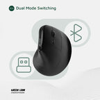 Green Lion Ergo Grip Vertical Mouse - Black