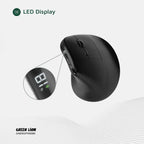 Green Lion Ergo Grip Vertical Mouse - Black