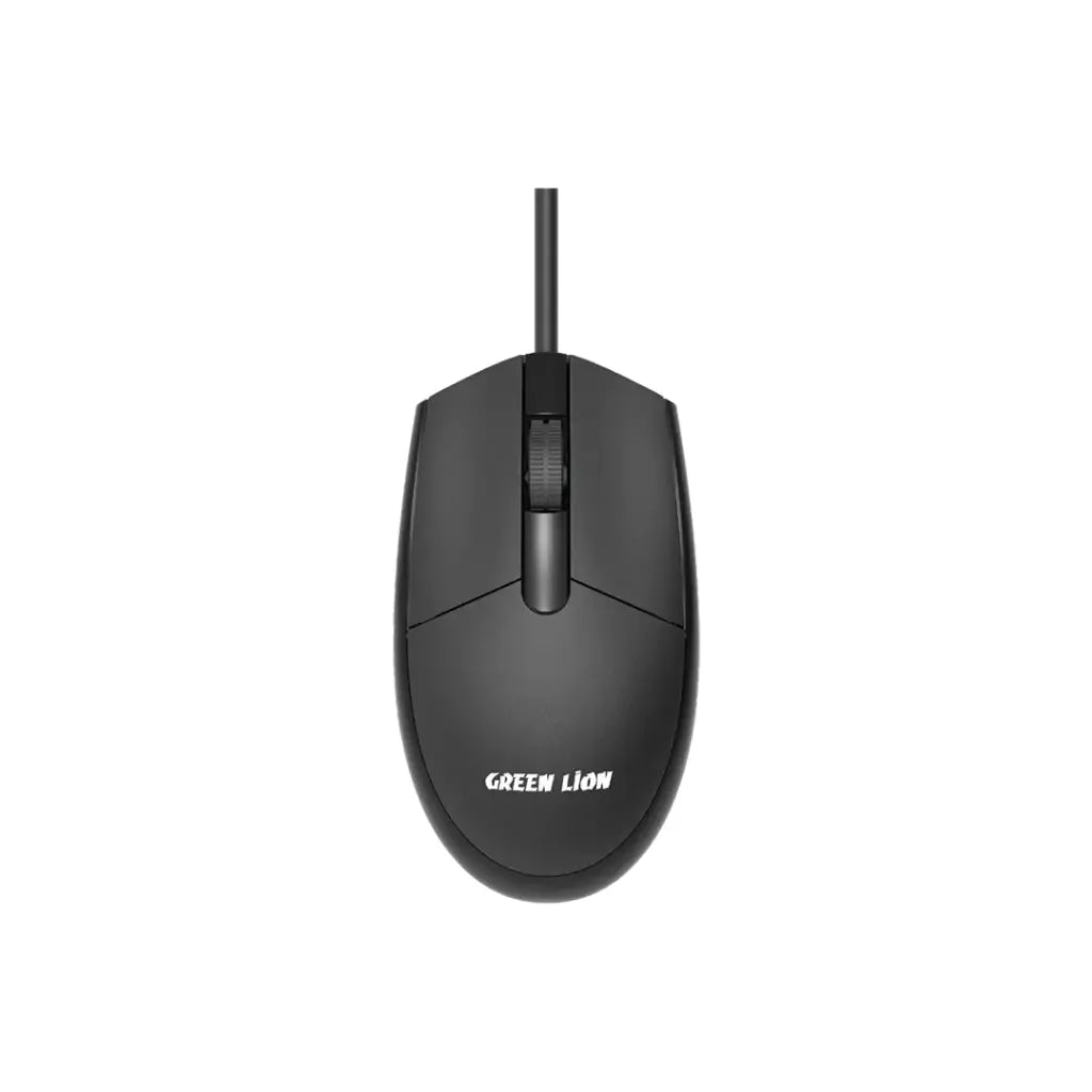 Green Lion GKM-100 Wired Keyboard and Mouse - Black
