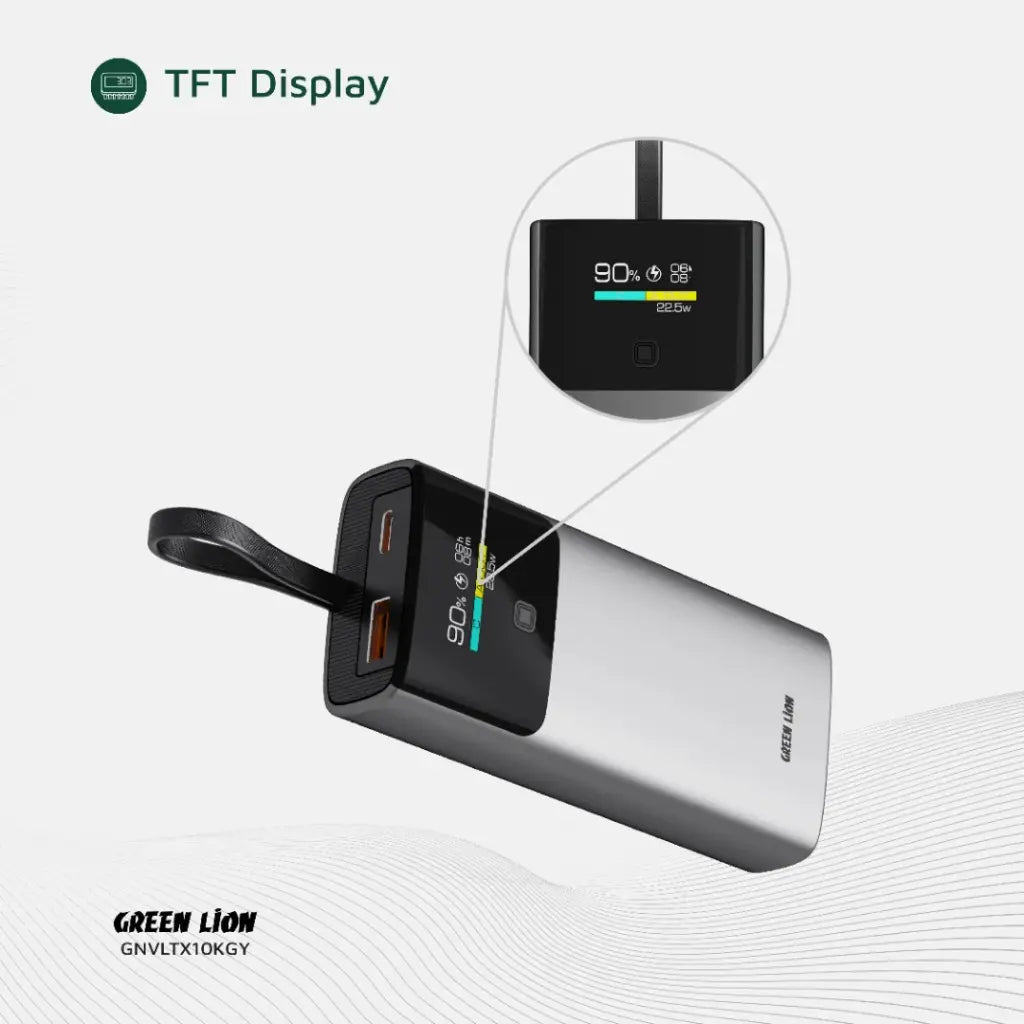 Green Lion Voltix 10000mAh Powerbank PD20W - Grey