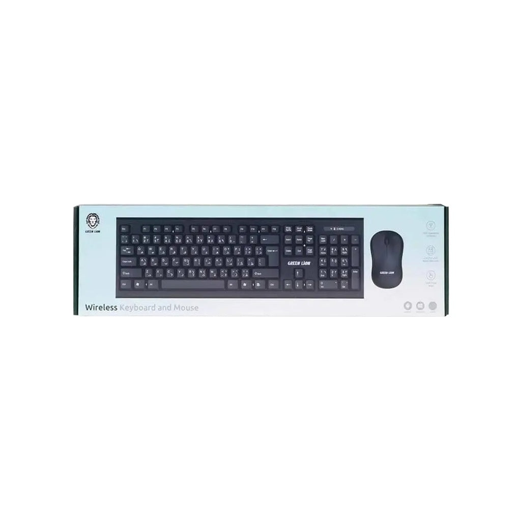 Green Lion Wireless Keyboard And Mouse - Black