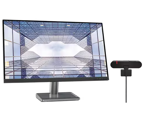 Lenovo L32p-30 31.5" 4K UHD Monitor + Webcam Bundle (Speakers, Raven Black)