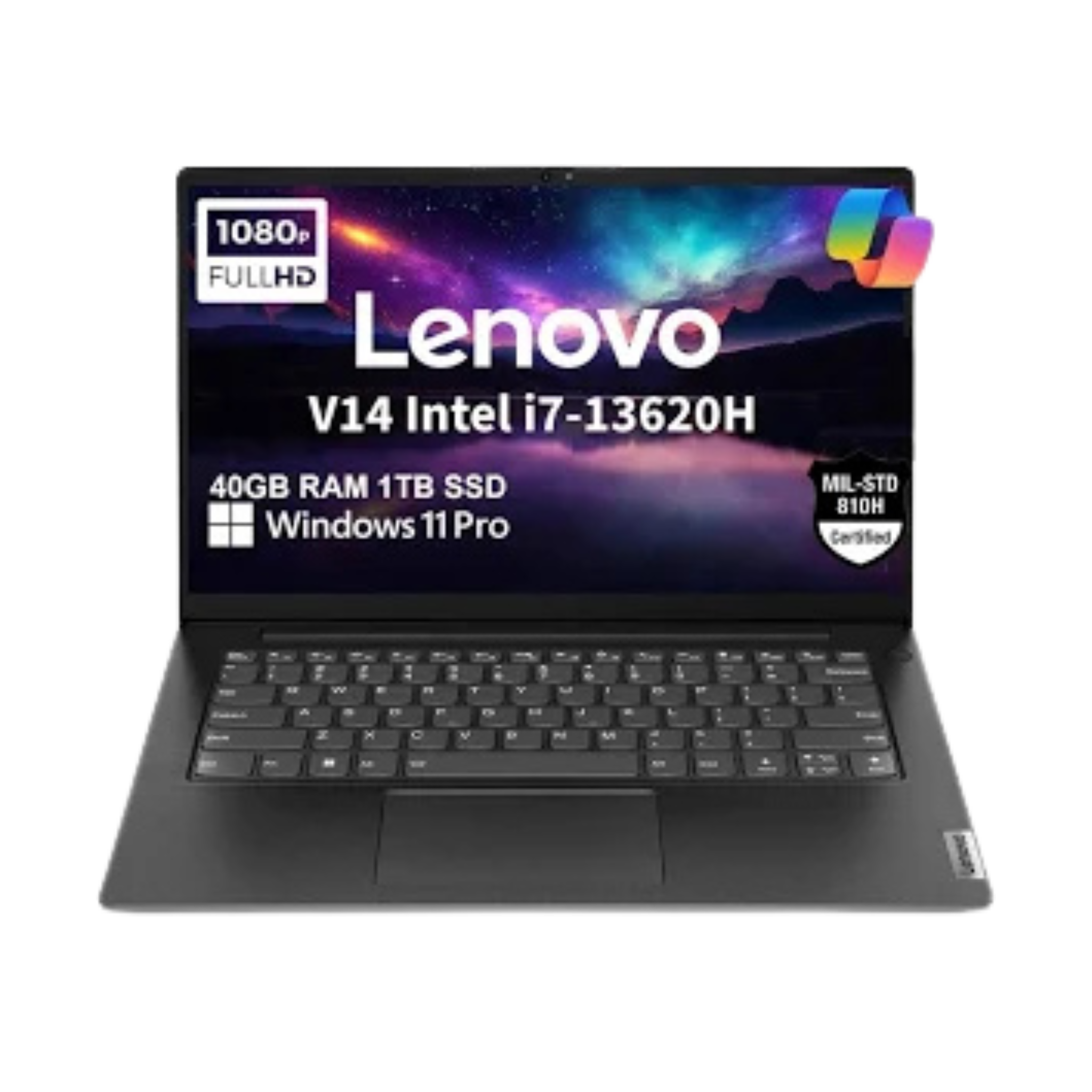 Lenovo V14 G4 IRU Laptop (Intel Core i7 13620H, 8GB RAM, 512GB SSD, 14" FHD, Business Black)