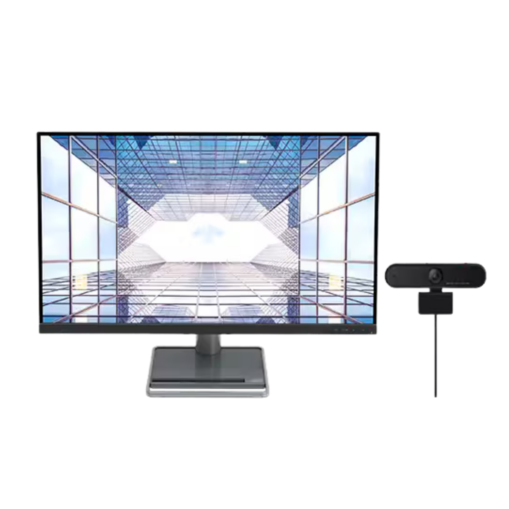 Lenovo L32p-30 31.5" 4K UHD Monitor + Webcam Bundle (Speakers, Raven Black)