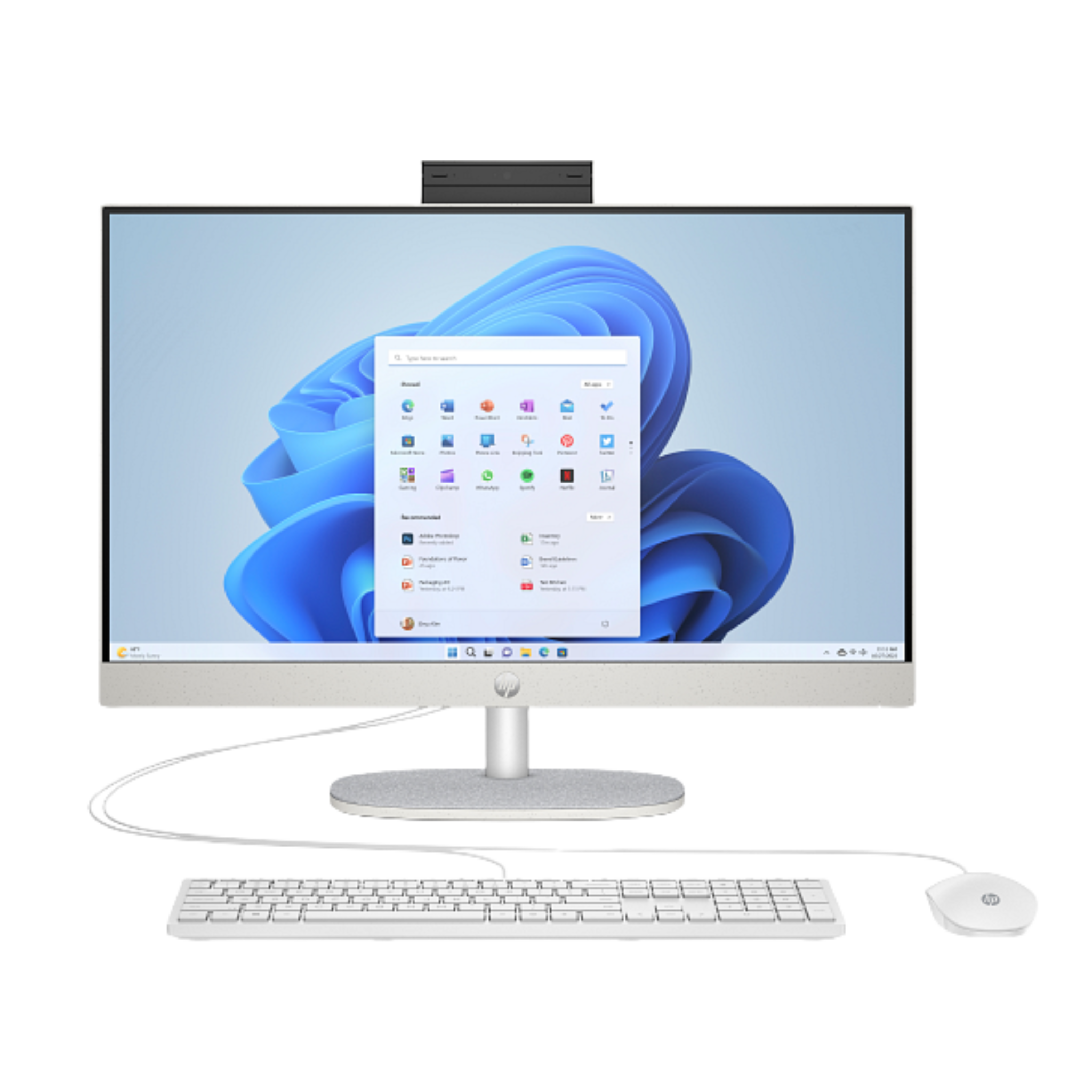 HP All-in-One 24 Desktop (Core i3 1315U, 8GB RAM, 512GB SSD, 23.5", White)