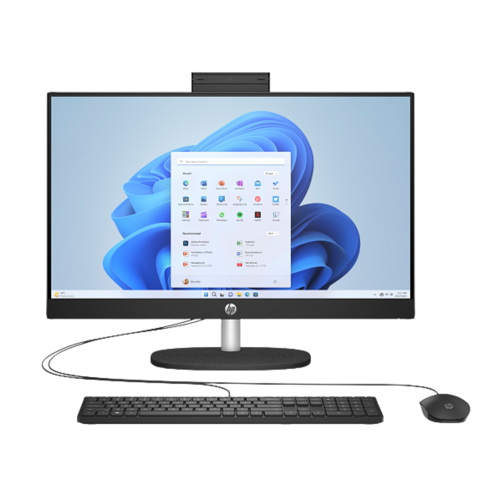HP All-in-One 24 Desktop (Core i7, 16GB RAM, 512GB SSD, 23.5", Black)