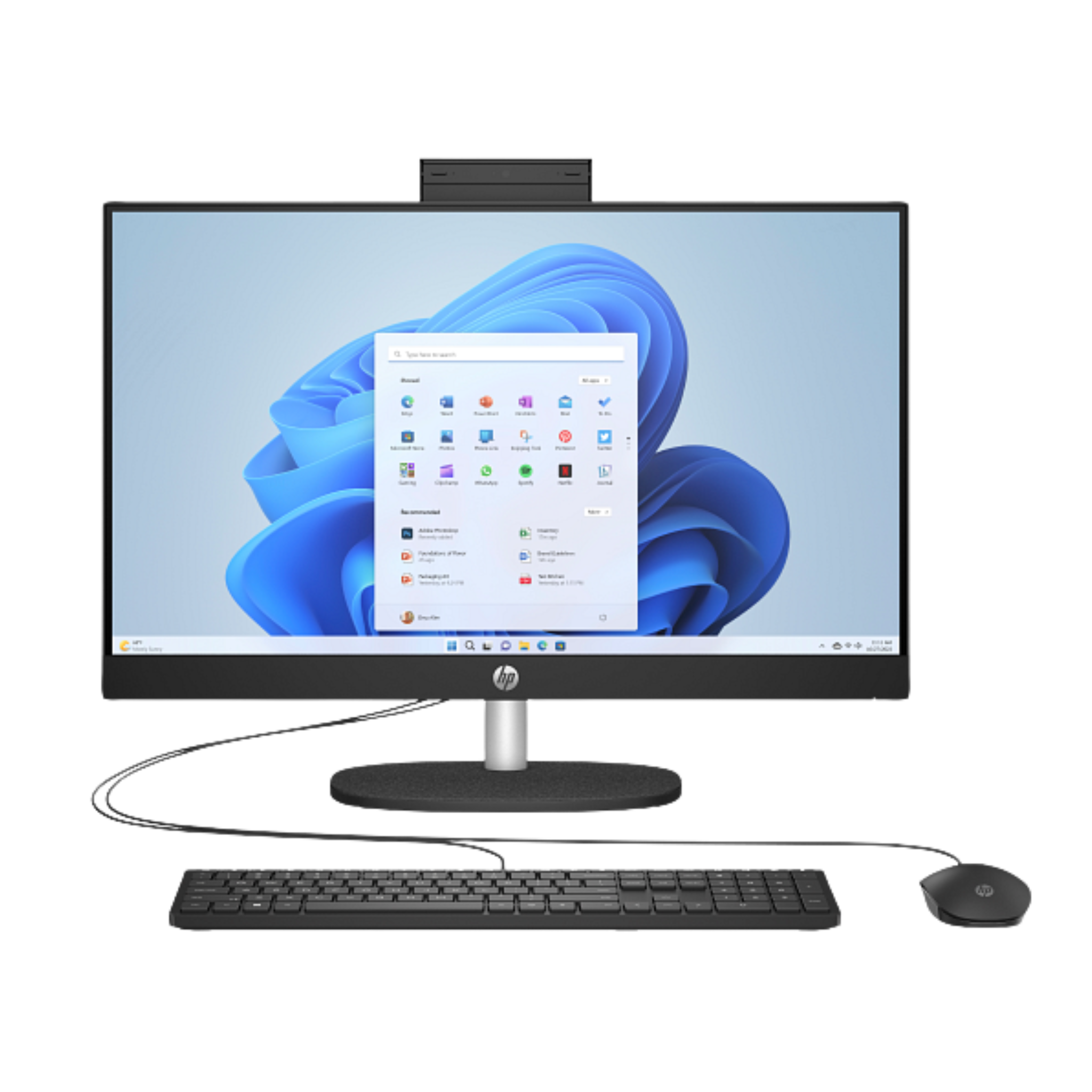 HP All-in-One 24 Desktop (Core i7, 16GB RAM, 512GB SSD, 23.5", Black)