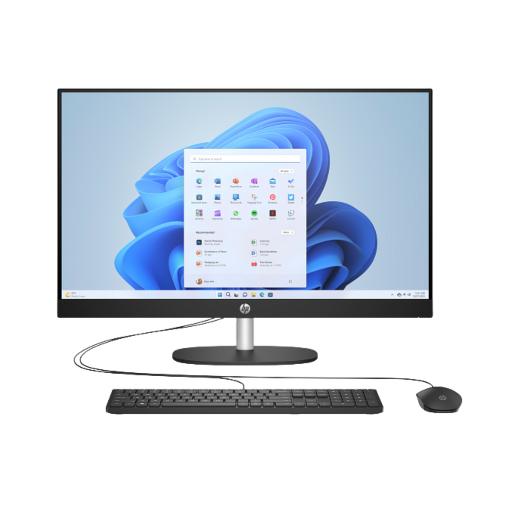 HP All-in-One 27 Desktop (Intel Core i7 1355U, 8GB RAM, 512GB SSD, 27" FHD Touch, Jet Black)
