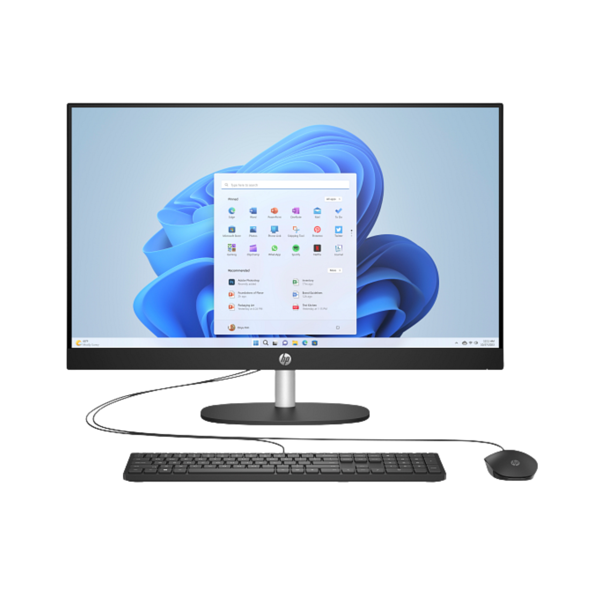 HP All-in-One 27 Desktop (Intel Core i7 1355U, 8GB RAM, 512GB SSD, 27" FHD Touch, Jet Black)