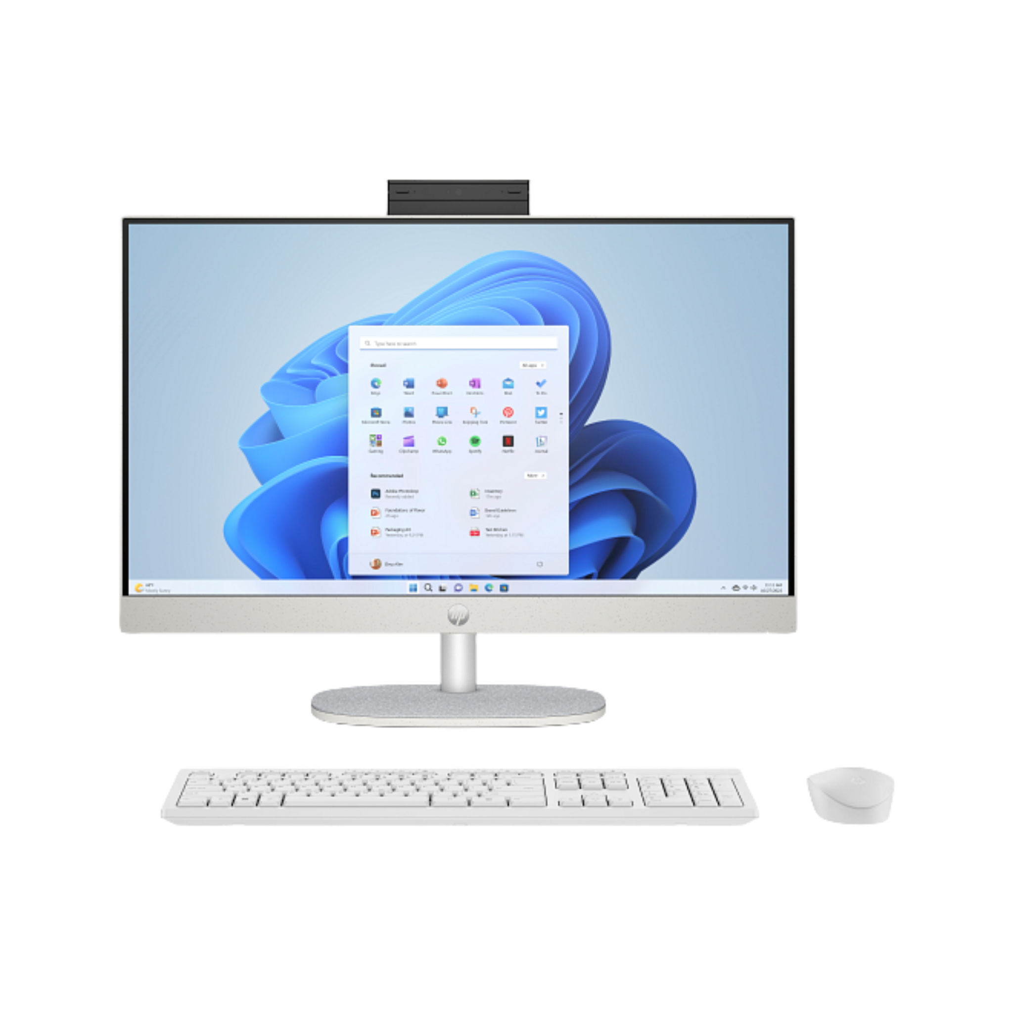HP All-in-One 24 Desktop (Intel Core Ultra 5 125U, 16GB RAM, 512GB SSD, 23.8" FHD Touch, Shell White)