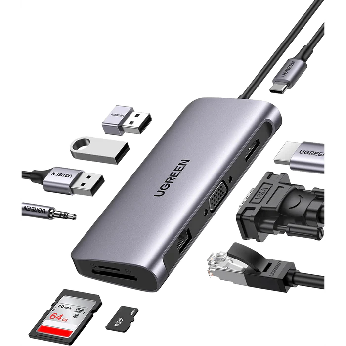 UGREEN 10 in 1 USB-C MULTIFUNCTION ADAPTER