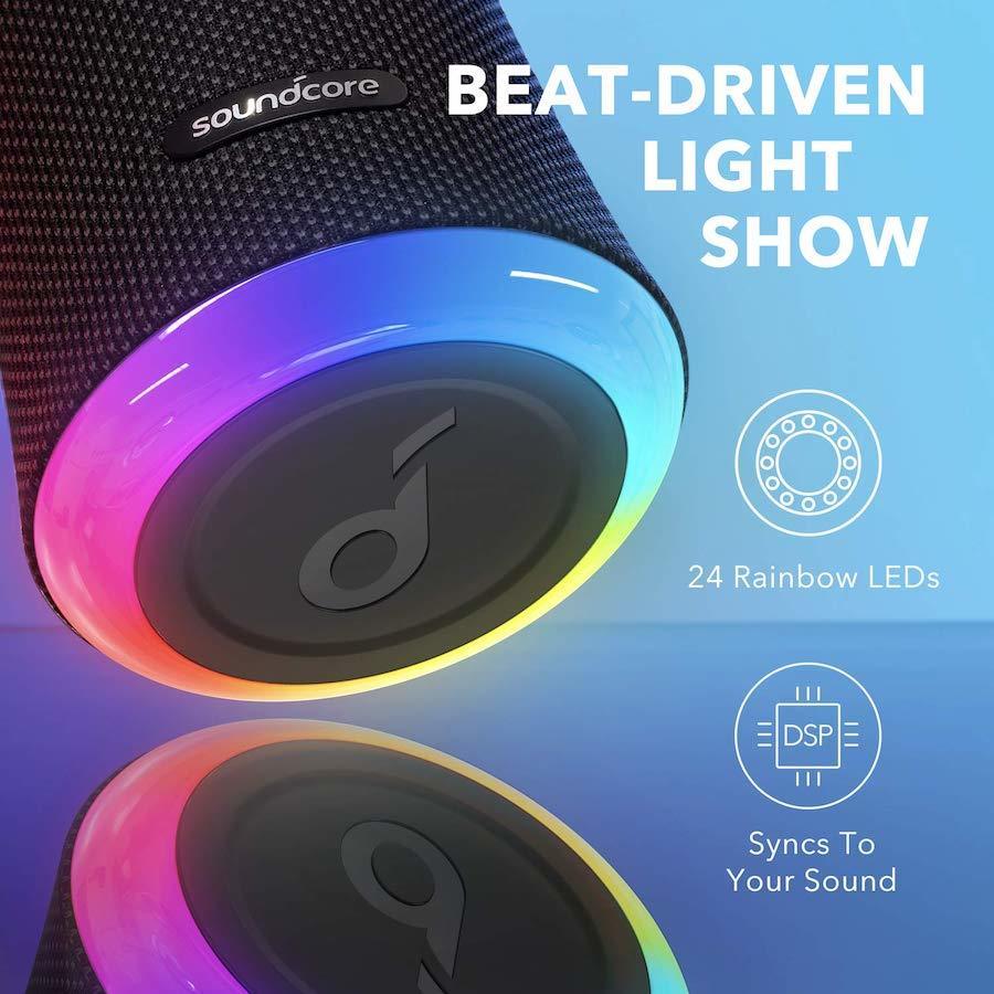 SoundCore Flare 2 20W Bluetooth Speaker – 360° Sound & LED Light Show