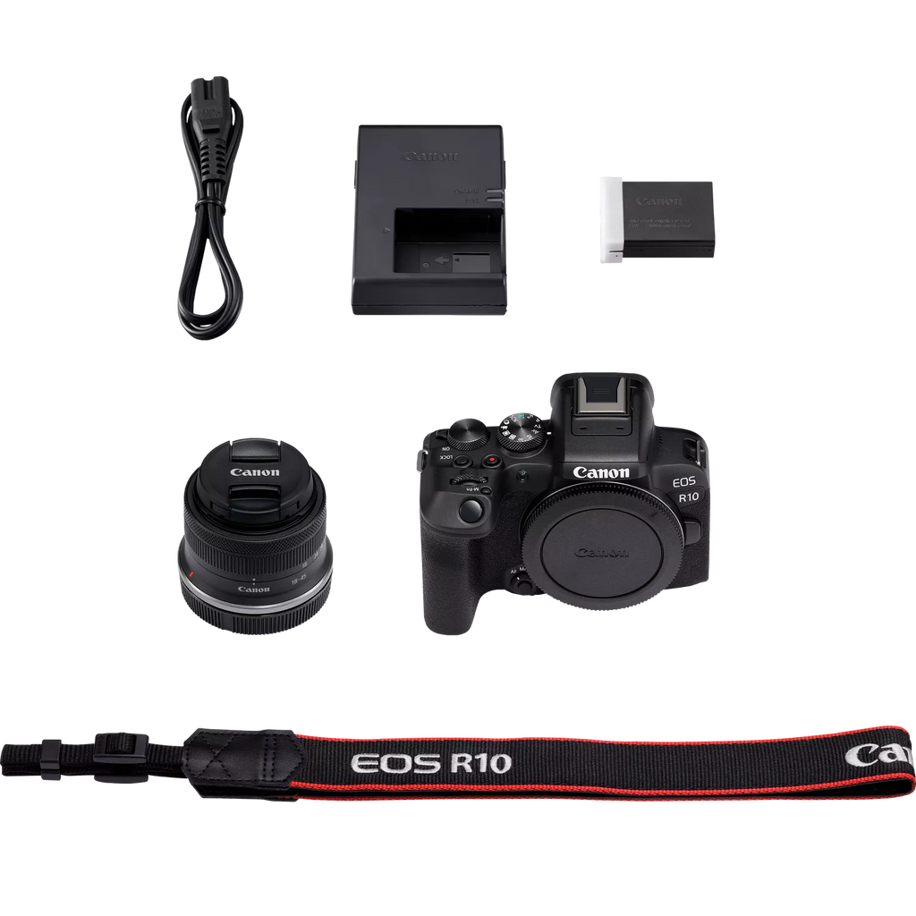 Canon EOS R10 Mirrorless Camera with 18-45mm Lens