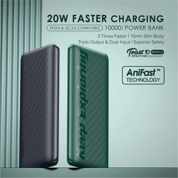 ORAIMO TOAST 10 PD PRO II FLASH 20W 10000MAH POWERBANK OPB-P118Q