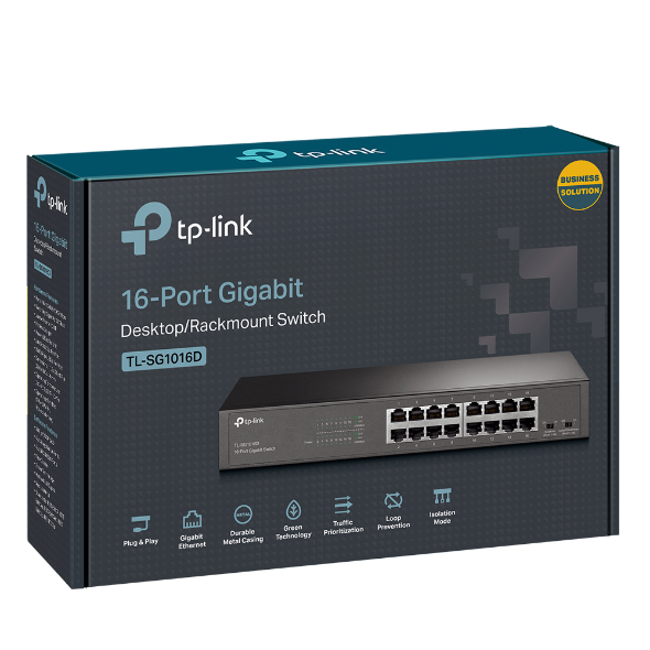 TP-Link 16-Port Gigabit Switch (TL-SG1016D)