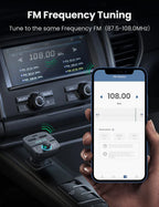 UGREEN BLUETOOTH FM TRANSMITTER CAR CHARGER
