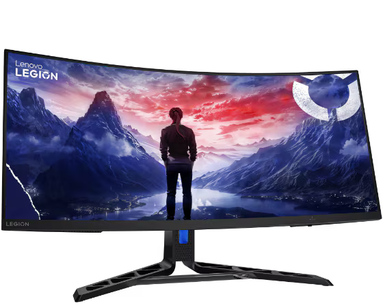 Lenovo Legion R34w-30 34" WQHD Ultrawide Curved Gaming Monitor (180Hz, Raven Black)
