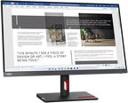 Lenovo ThinkVision P24h-30 23.8" QHD USB-C Hub Monitor (Adjustable, Raven Black)